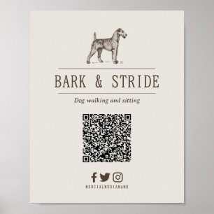 Personalised QR Code Scan to Follow Business  Poster