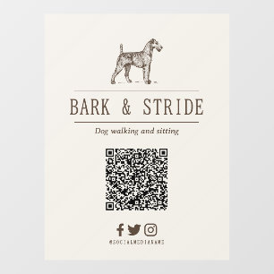 Personalised QR Code Scan to Follow Business Wall Decal