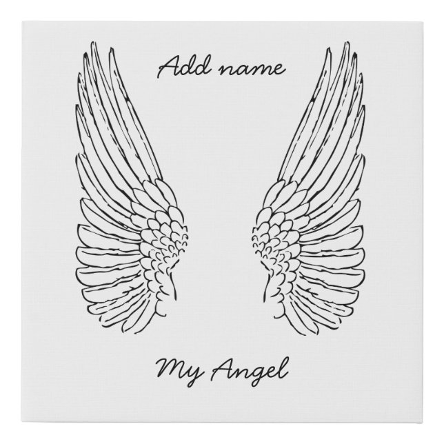 Personalised R.i.p memorial my angel canvas (Front)