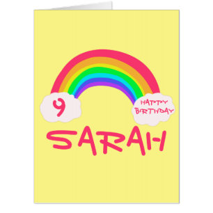 Personalised Rainbow Birthday Card