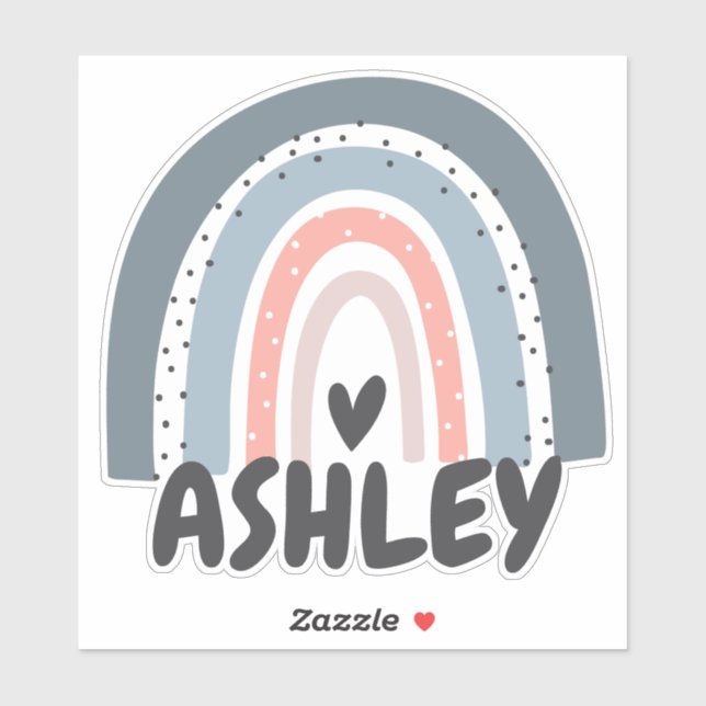 Personalised Rainbow Name Laptop Sticker (Sheet)