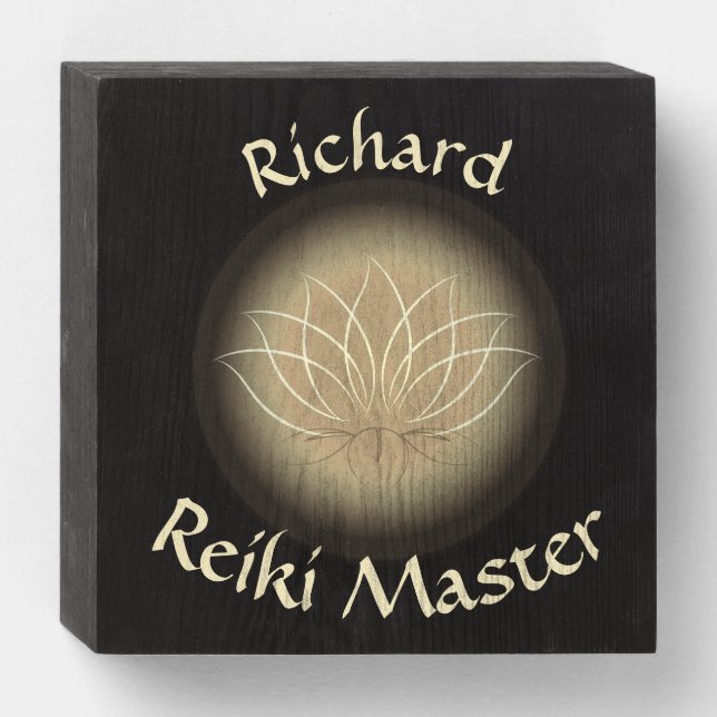 Personalised Reiki Master Wooden Box Sign (Front Horizontal)