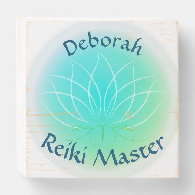Personalised Reiki Master Wooden Box Sign (Front Horizontal)
