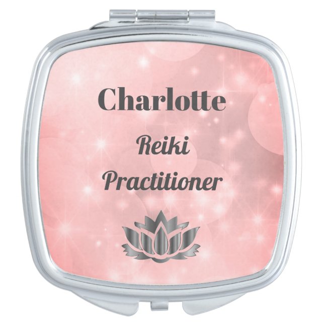 Personalised Reiki Practitioner Compact Mirror (Front)