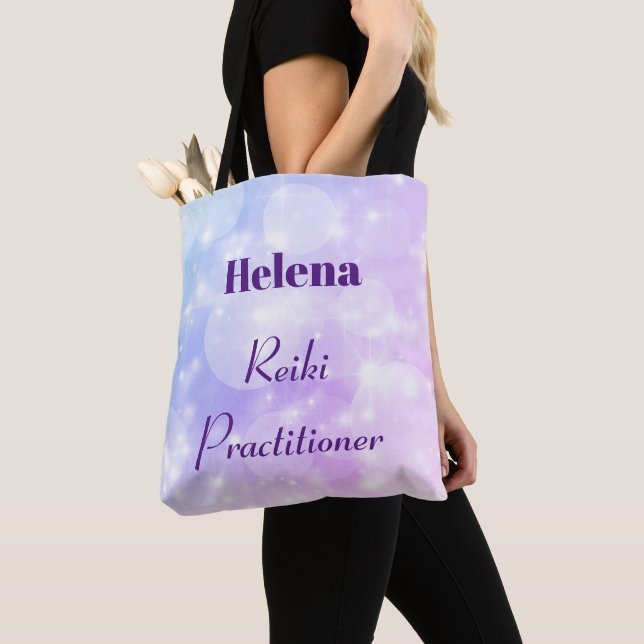 Personalised Reiki Practitioner design Tote Bag (Close Up)