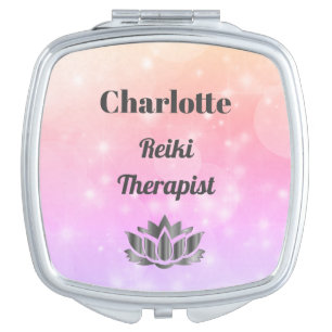 Personalised Reiki Therapist Compact Mirror
