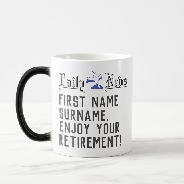 Personalised Retirement Gift Color Morph Mug (Left)