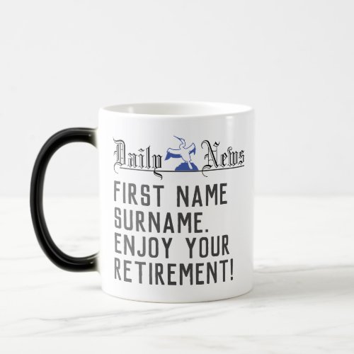 Personalised Retirement Gift Magic Mug