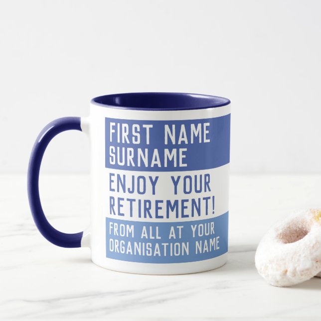 Personalised Retirement Gift Mug (With Donut)