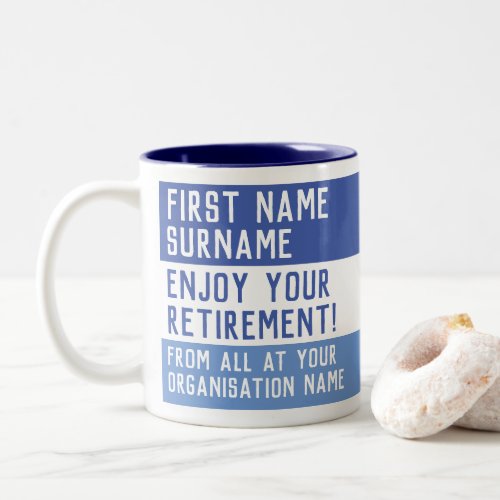 Personalised Retirement Gift Two_Tone Coffee Mug
