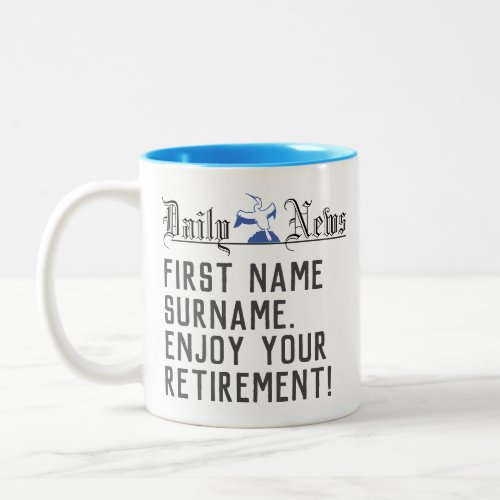 Personalised Retirement Gift Two_Tone Coffee Mug