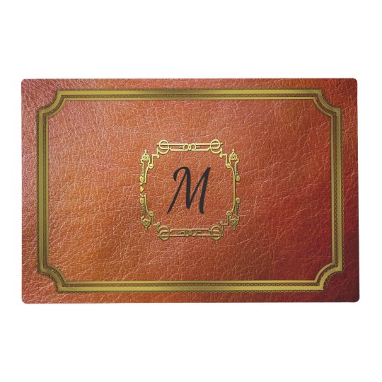 Personalised Reversible Brown Faux Leather Placemat