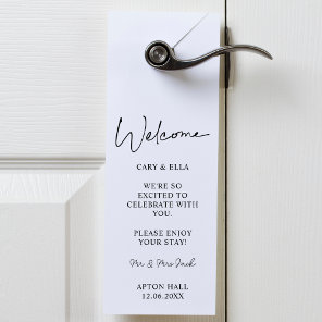 Personalised Room Reserved Minimalist Wedding Door Hanger