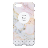 Personalised Rose Gold Marble Grey Phone Case