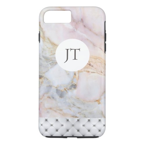 Personalised Rose Gold Marble iPhone Tough Case