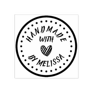 Personalised Rubber Stamp Handmade By