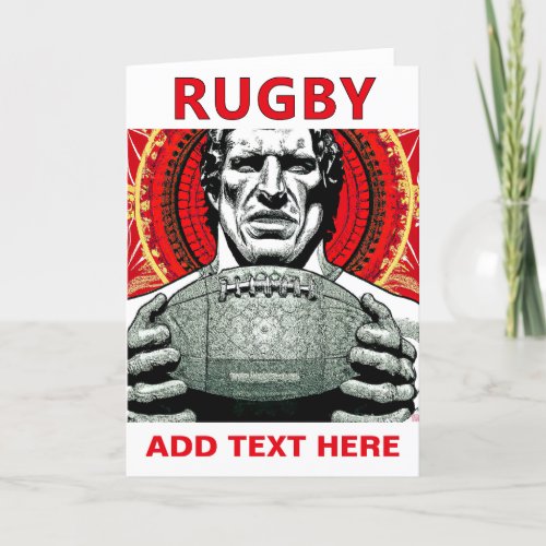Personalised Rugby Greeting Card