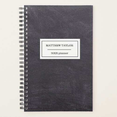 Personalised Rustic Black Chalkboard Name 