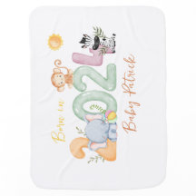 personalised safari baby gift born in 2024