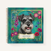 Personalised Salt & Pepper Schnauzer Notebook