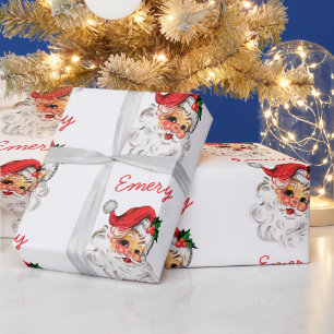 Personalised Santa Christmas Santa Claus Xmas Gift Wrapping Paper