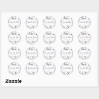 Save the Date Wedding Stickers Envelope Stickers or Labels Envelope Seal  Custom Round Circle Eucalyptus Botanical Round -  UK
