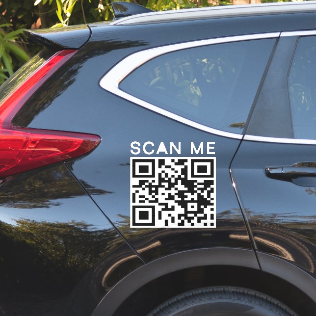 Personalised Scannable QR Code Website Payment Car Sticker (Car Side)