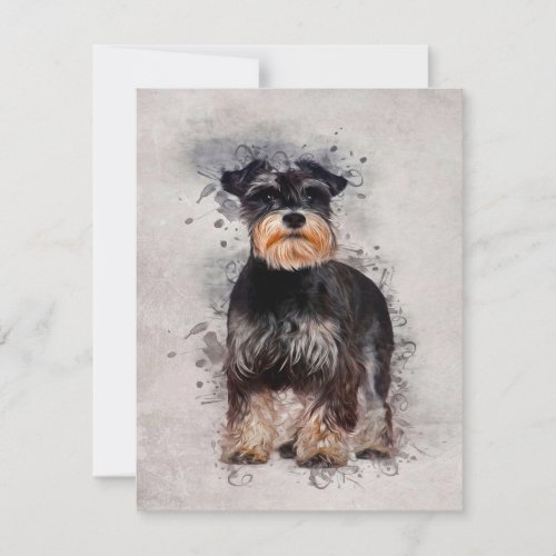 Personalised Schnauzer  dog Birthday card
