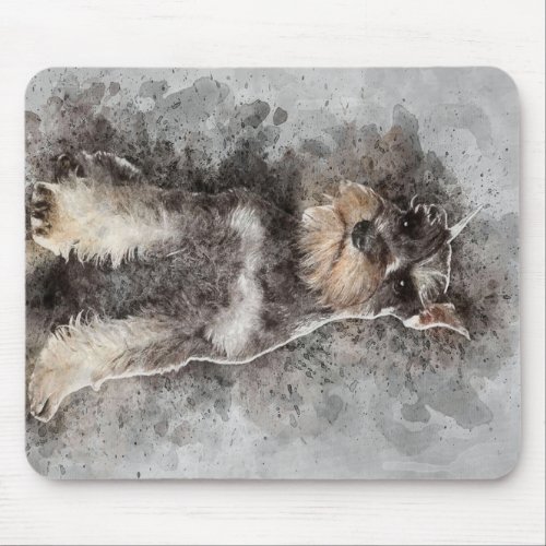 Personalised Schnauzer  dog Birthday card Mouse Pad