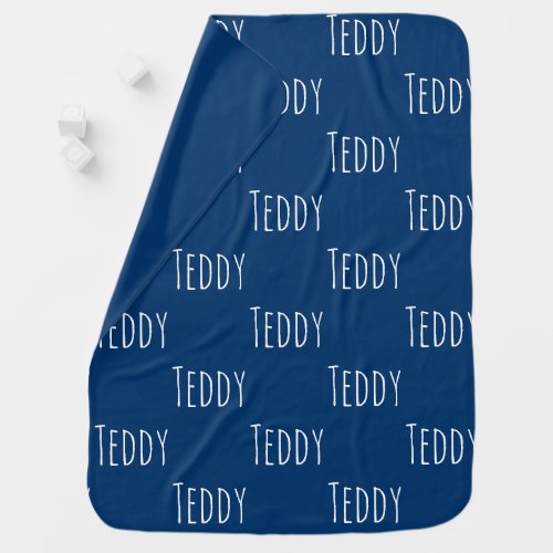 Personalised Script Name Boy  Gift Baby Blanket