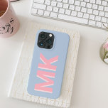 Personalised Shadow Monogram Initial Blue iPhone 13 Pro Case<br><div class="desc">Personalised Shadow Monogram Initial Blue</div>