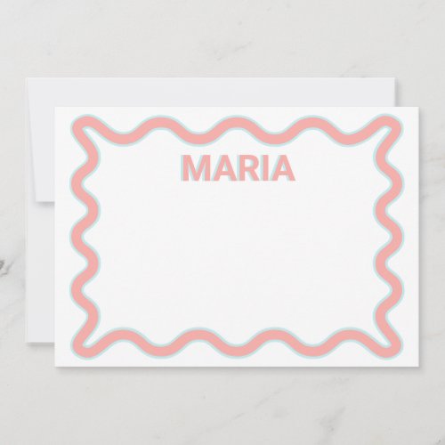 Personalised Shadow Monogram Initial Mint Note Card