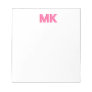Personalised Shadow Monogram Initial Pink Notepad