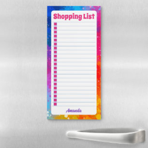 Personalised Shopping List, Checkboxes, Notepad   
