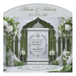 Personalised Sign- Islamic Wedding Welcome Sign .