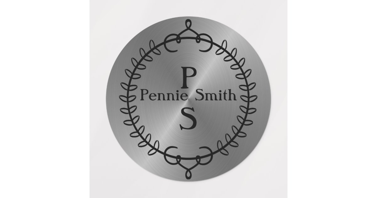 Personalised Silver Stick On Clothes Name Labels Zazzle Com
