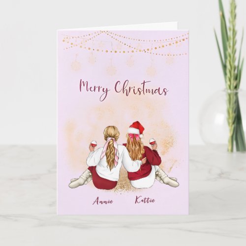 Personalised Simple Christmas card for Friend