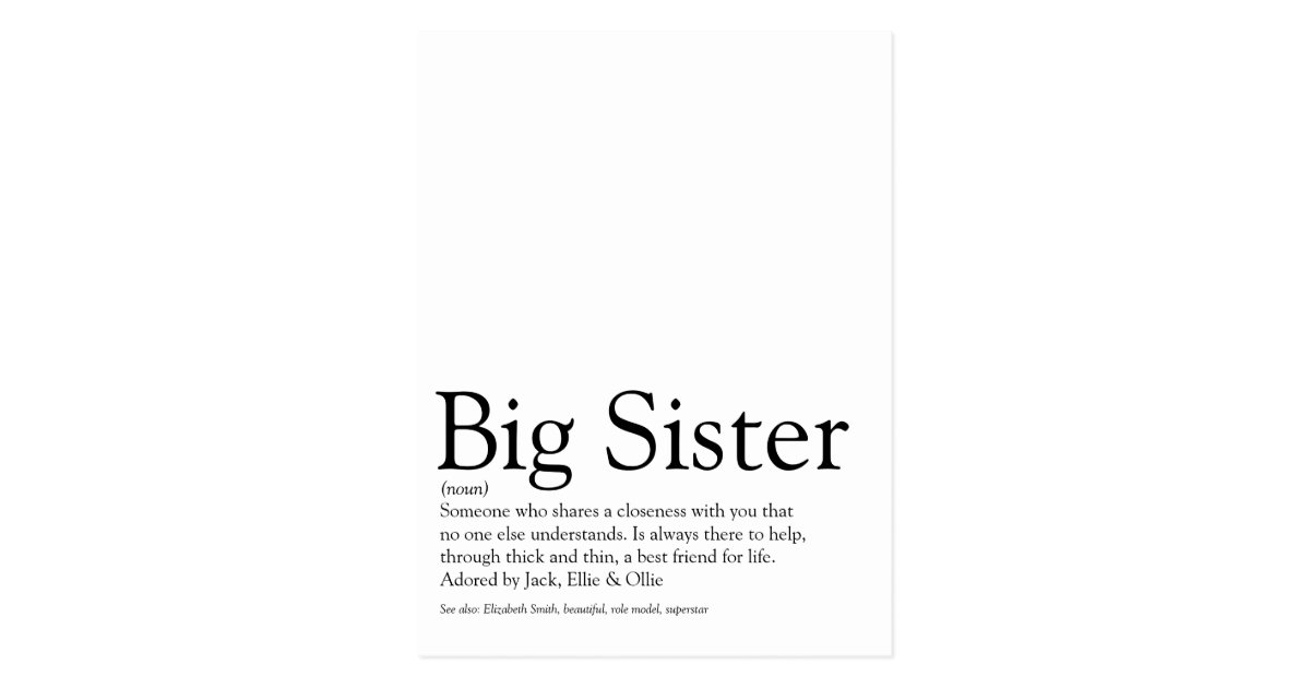 Big Sister Meaning