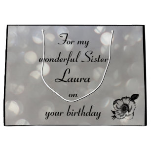 Personalised Sister Birthday Large Gift Bag