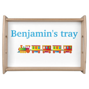 Personalised Small Serving Tray - Red Train Engine