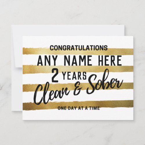Personalised Sobriety Anniversary 12 step sober Postcard