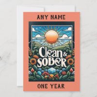 Personalised Sobriety Clean and Sober Milestone