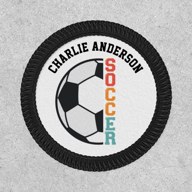 Personalised SOCCER Ball Club Team Player Badge (Front)