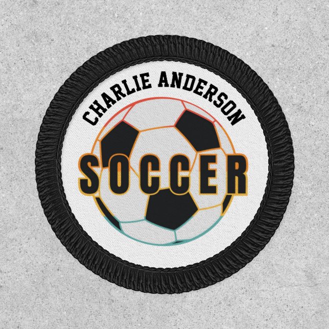 Personalised SOCCER Ball Club Team Player Badge (Front)