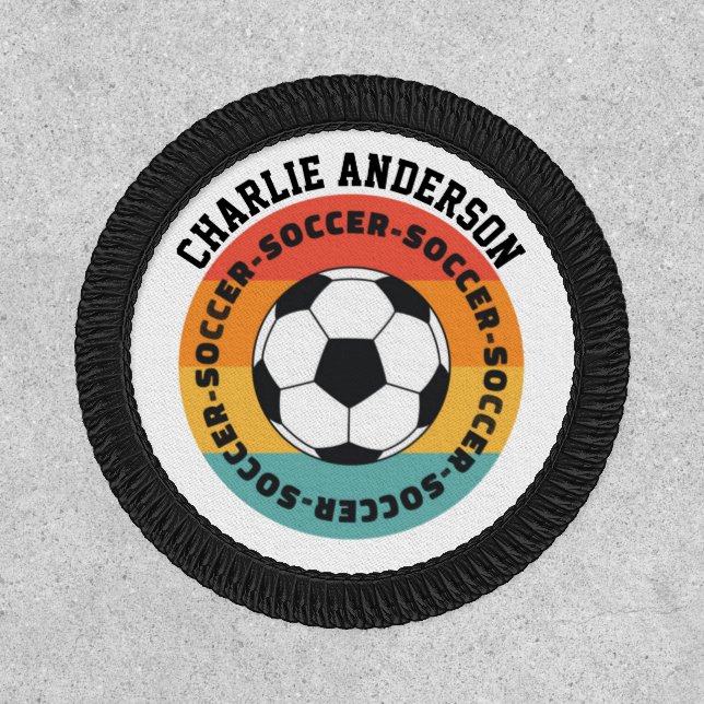 Personalised SOCCER Ball Club Team Player Badge (Front)