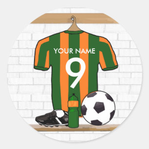 Personalised soccer Jersey Custom Classic Round Sticker