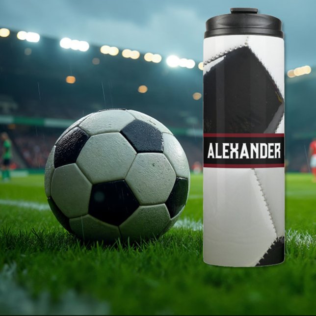 Personalised Soccer Water Bottle With Name (Creator Uploaded)