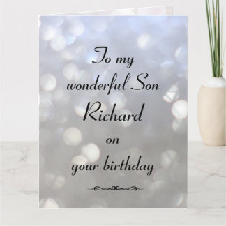 Personalised Son Birthday Card