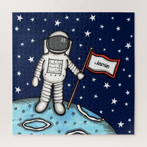 Personalised Spaceman Astronaut Cosmonaut Jigsaw P Jigsaw Puzzle