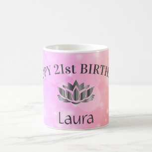 Personalised Sparkly 21st Birthday Mug